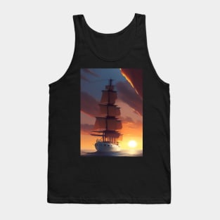 HOMEWARD BOUND SQUARERIGGER AT SUNRISE Tank Top